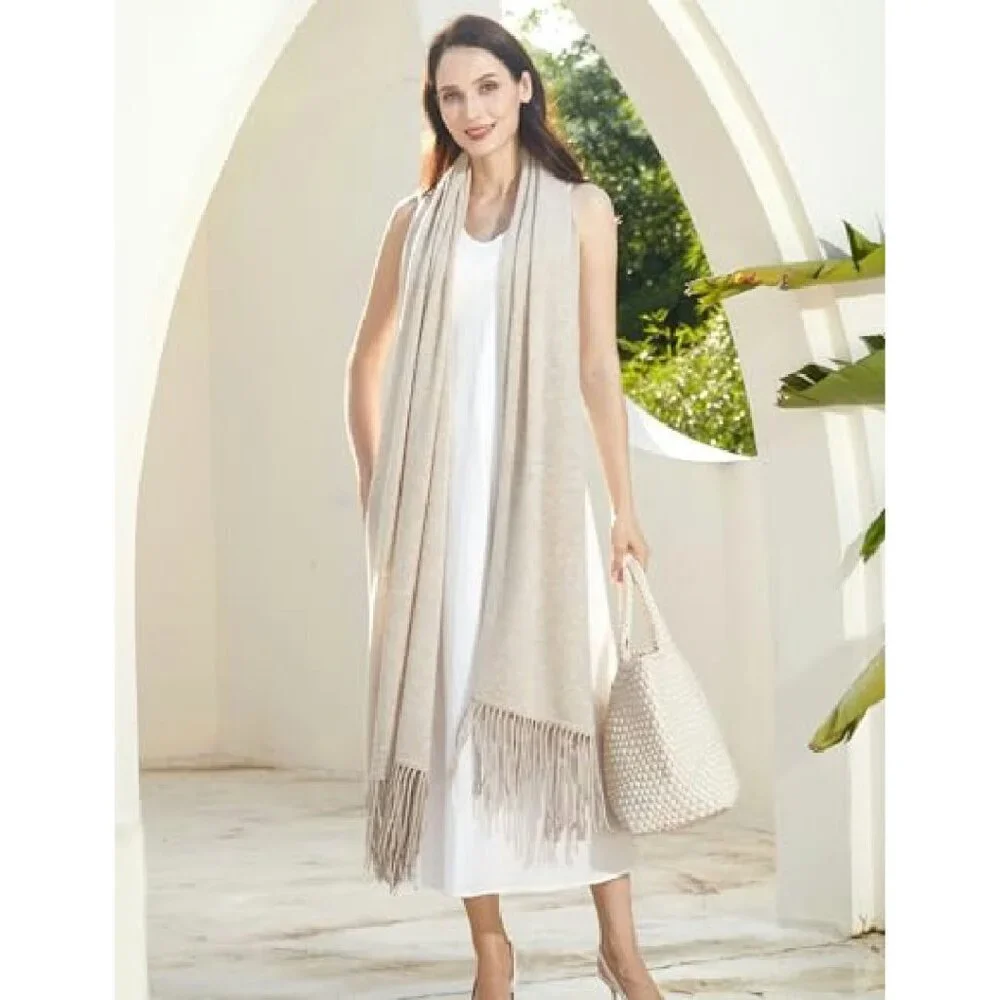 Soft Cashmere Blend Wrap Shawl 87